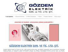 Tablet Screenshot of gozdemelektrik.com